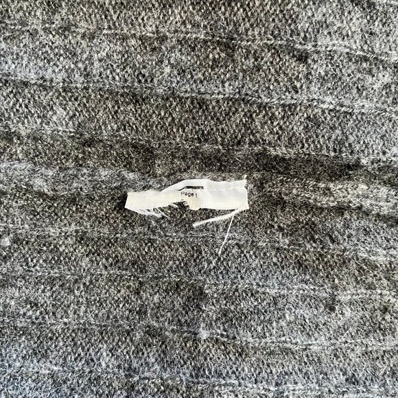 Reformation Garrett Cashmere Cable Oversized Turtleneck Charcoal Grey Size Small - Picture 5 of 5